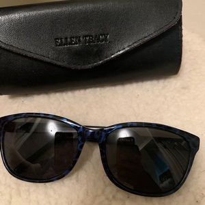 Ellen Tracy Blue Leopard Sunglasses